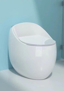 egg-shaped one-piece toilet