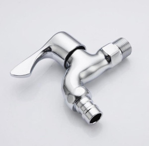 wall-mounted brass single handle water faucet