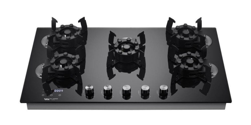 5-burner built-in gas hob