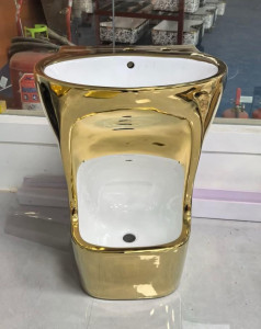 Gold-plated dual-level sanitary ware is a specialized Muslim Wudu