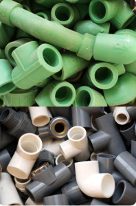 PPR pipes and fittings used for plumbing systems