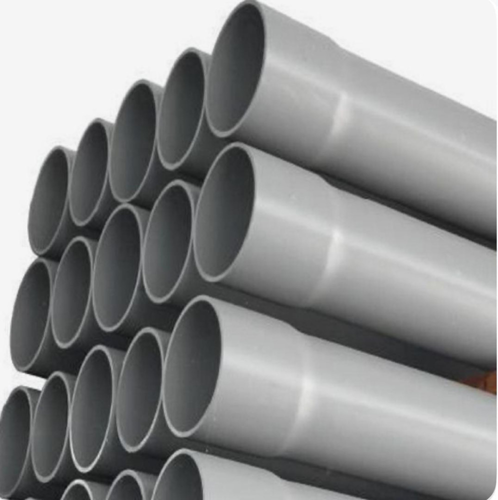 PVC pipes used for plumbing, drainage, or electrical conduit installations