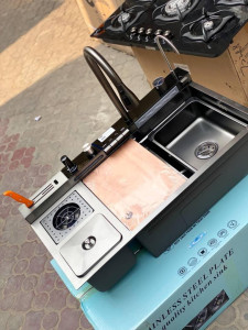 multifunctional stainless steel Kitchen sink workstation designed with integrated features for efficiency