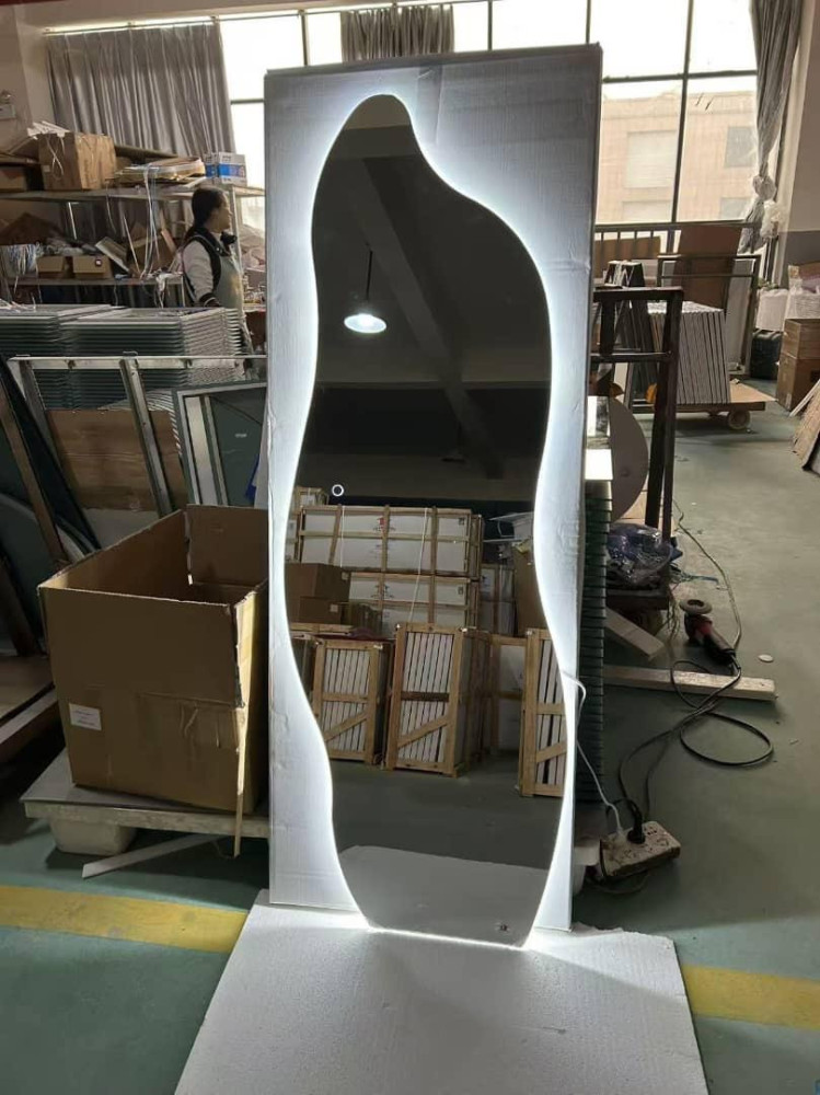 Oval bathroom LED mirror