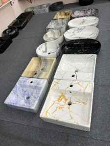 Ceramic countertop bathroom wash basin
