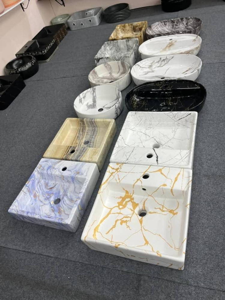 Ceramic countertop bathroom wash basin