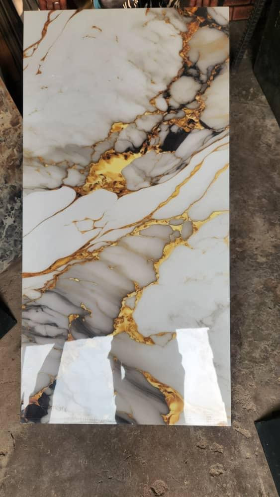 Decorative PVCPVC marble sheet panel, commonly used for high-gloos interior wall finishes