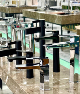 modern, tall basin mixer faucet