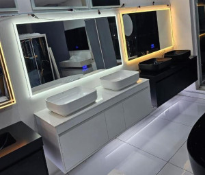 modern double bathroom vanity set