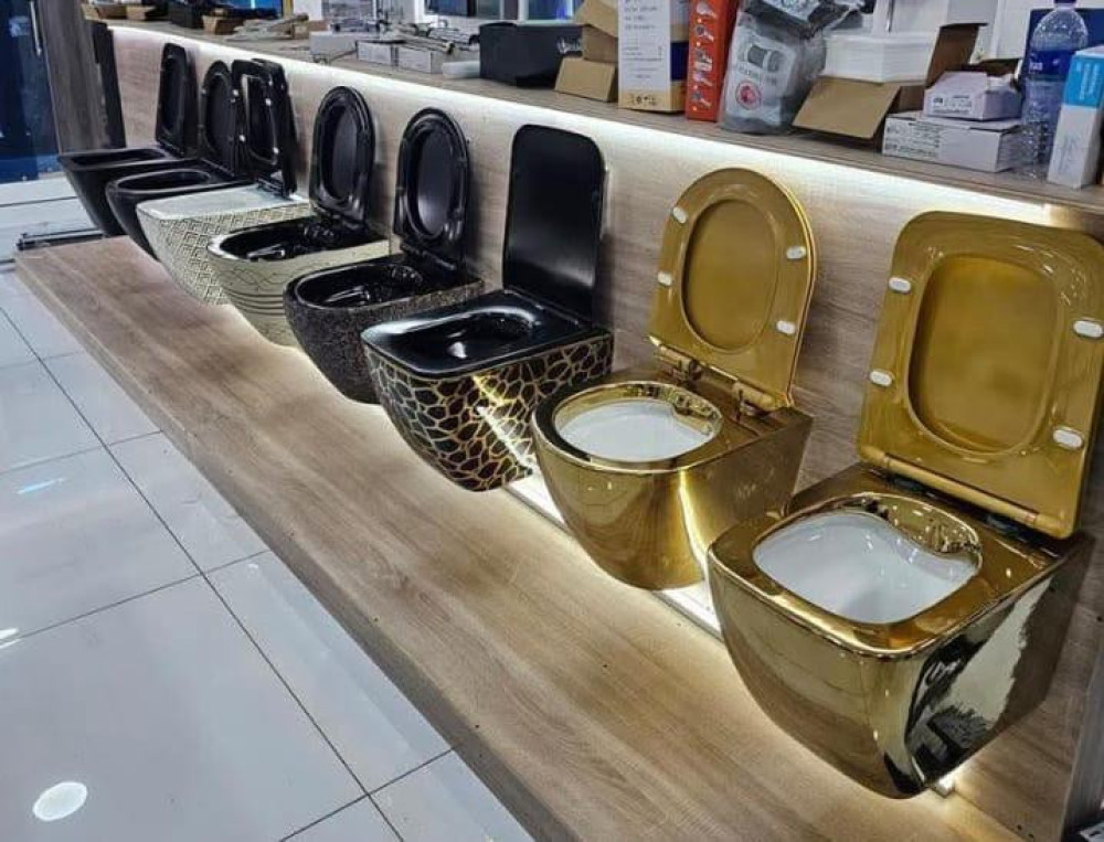 Premium bathroom fixtures including luxury sanitary wares, toilets, wash basins, and faucet acessories